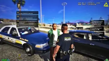 Port  authority on a traffic stop
