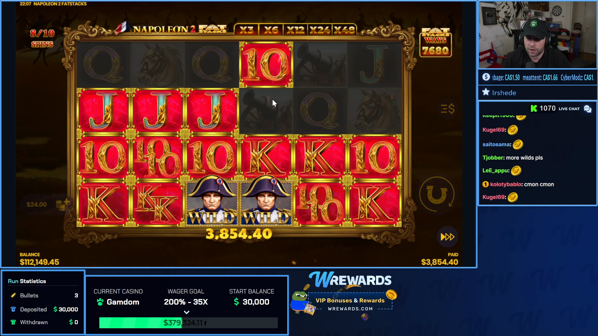 $390k on $24bet | 16500x | Napoleon2