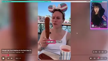 Cut up his corndog