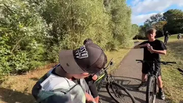 brodie gets and at a lad for throwing water