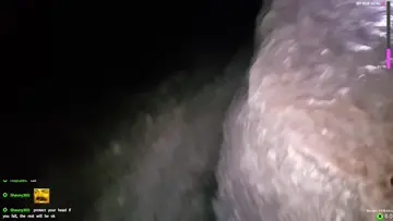 scuffed her knee up after jumping off rock