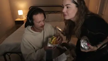 FINALLY EATS MEAT and not the sausage looking one