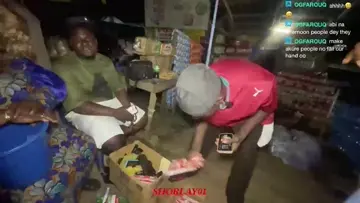 selling gala in the street