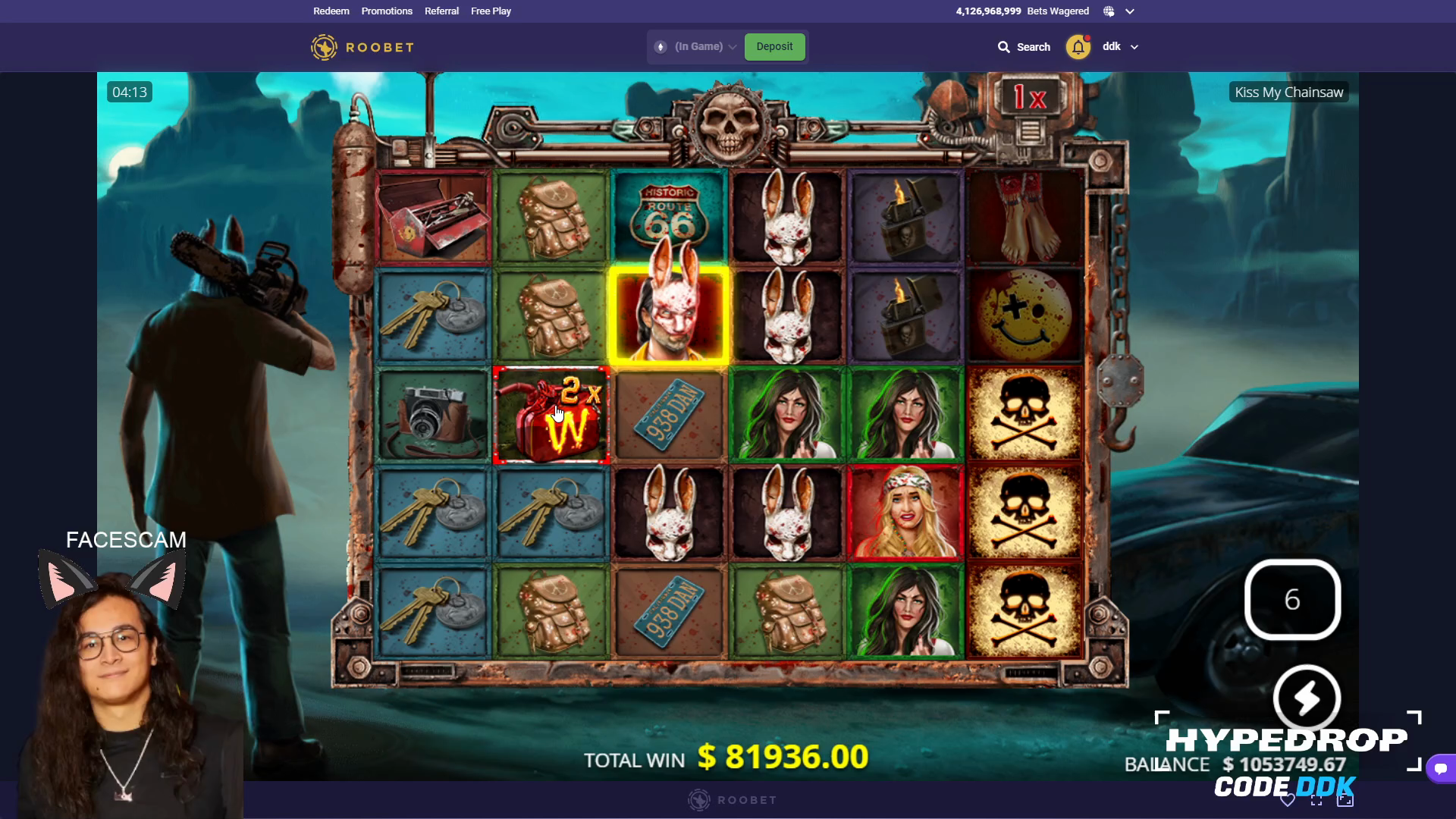 2.6 MILLION KISS MY CHAINSAW MAX WIN