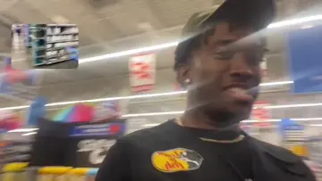 manman tries to rizz at Walmart