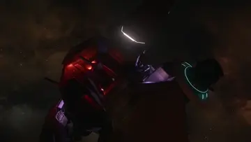 by the rings..