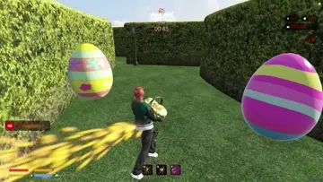 Recogiendo huevos a dos manos