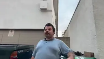 Derrick getting made fun of by big Mac wolf