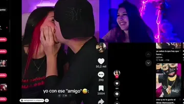 Cande se pone celosa de un compartido de santy 😂