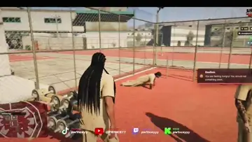 Chris Puts His Cellmate Throw A Intense Workout