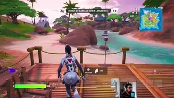 Tetris no fortnite junto com a skin nova.