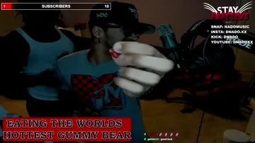 EATING A HOT GUMMY BEAR!!