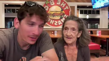 Nina 87 year old want's the mustache massage