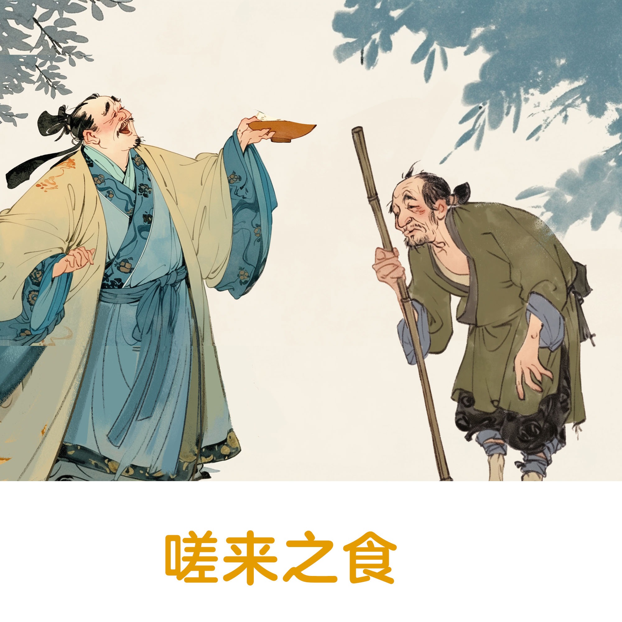嗟来之食 |比喻带有侮辱性的或不怀好意的施舍【悟空中文-成语故事】