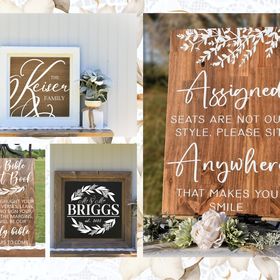 Sweet Camellia Wedding Signs