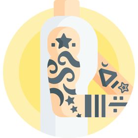 Cute sticker sleeve tattoo