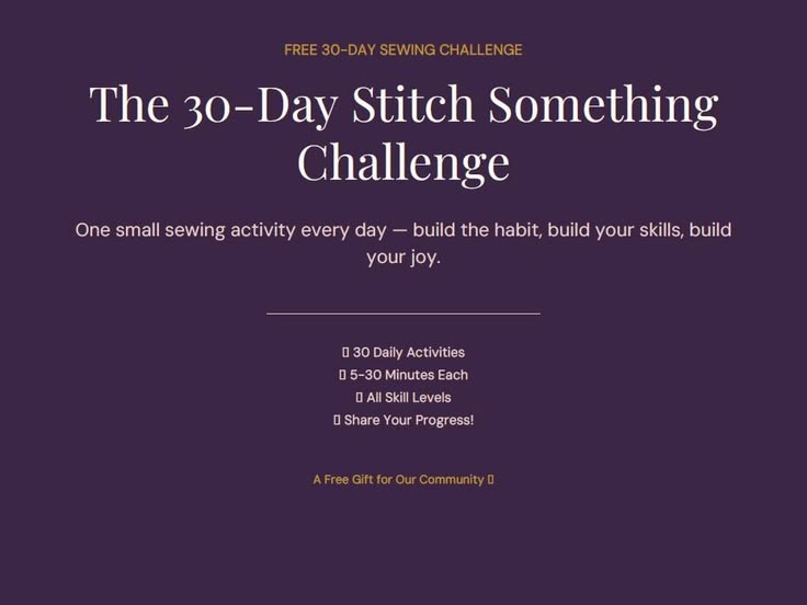 Want to sew more consistently without committing to hours at