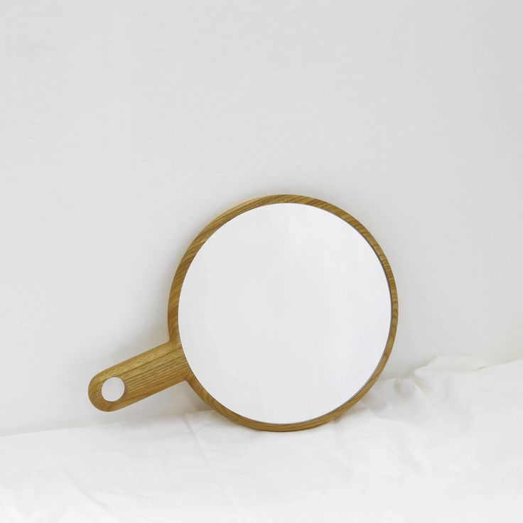 Hand made minimalist elm wood mirror. Mirror for clean and e