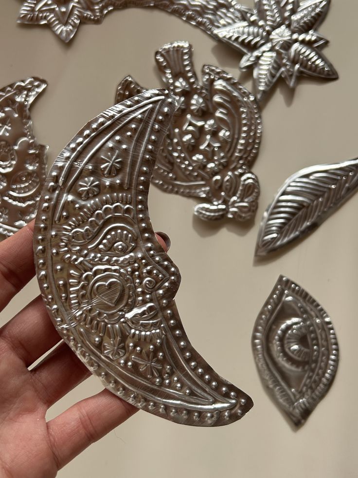 Handmade foil ornaments