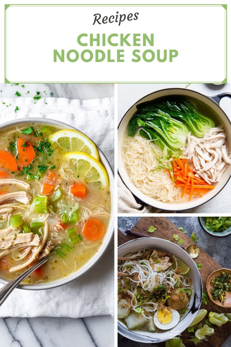 This easy homemade chicken noodle soup recipe is healthy, sa