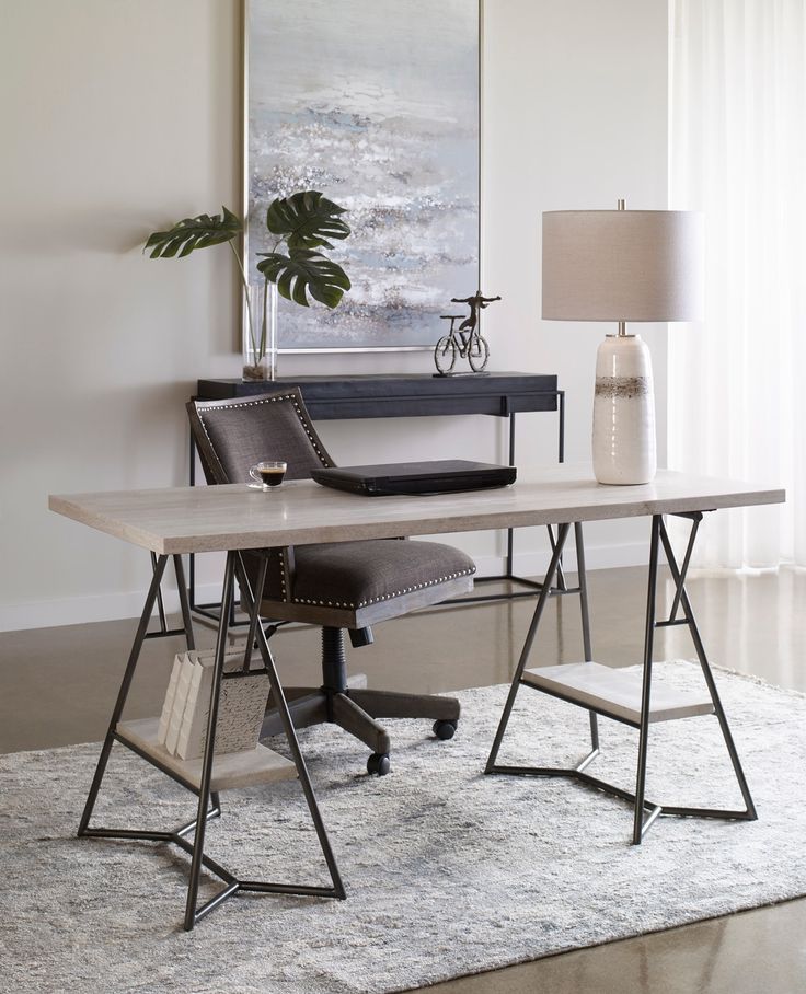 Featuring lamp, chair, paitning and plant from Uttermost!