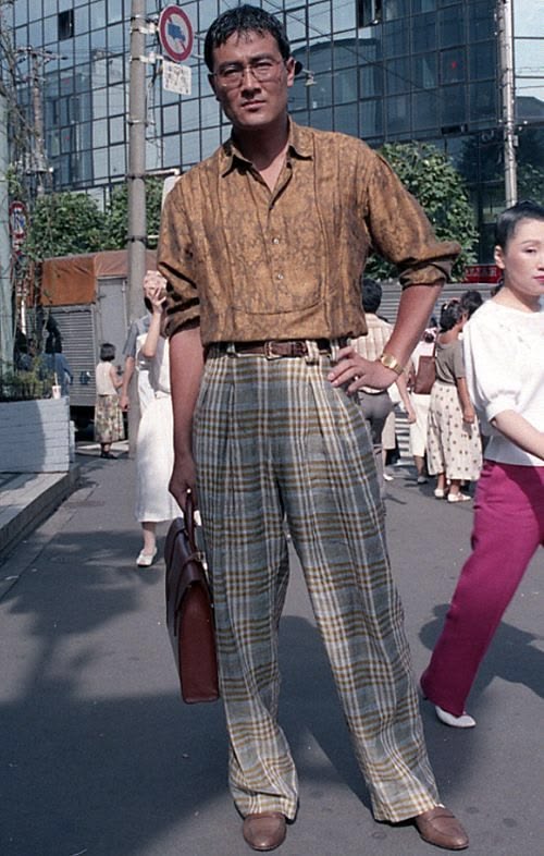 Discover vintage 80s menswear: neon accents, oversized silho