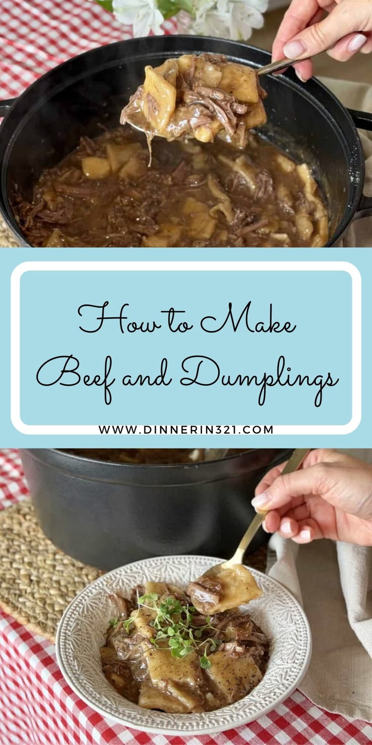 This Beef and Dumplings is like a rich beef stew but with pi