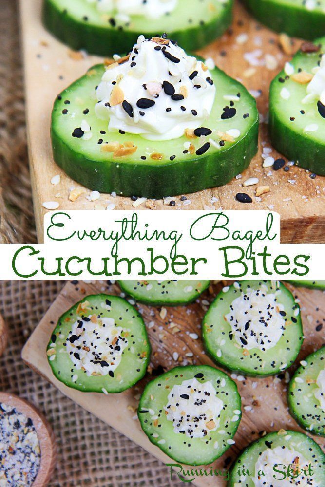 Indulge in these delightful Everything Bagel Cucumber Bites.