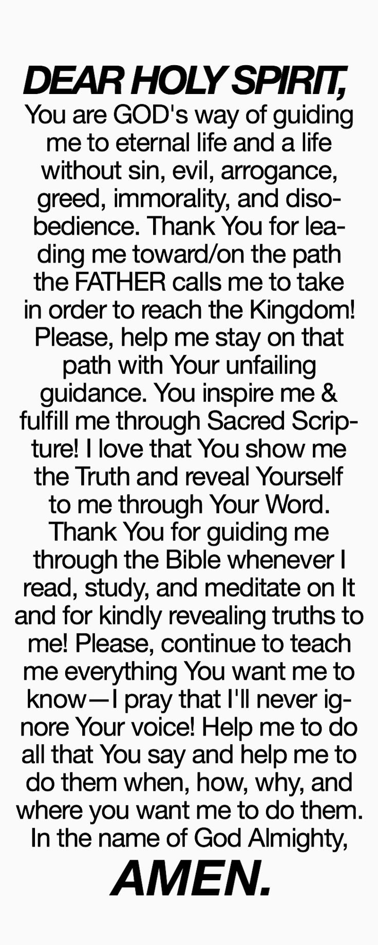 Prayer to the Most Holy Spirit of God! ✝️✨☺️