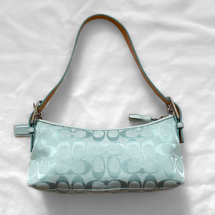 2004 demi coach shoulder bag in seamfoam blue green color! S