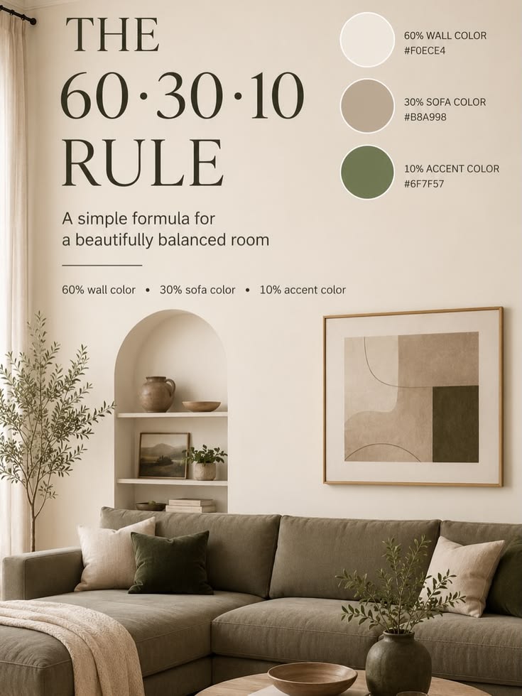 The 60-30-10 Rule 

A simple formula for a beautiful balance