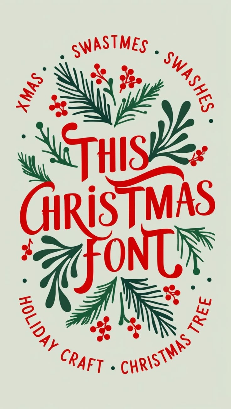 Save this Christmas font design inspiration to create beauti