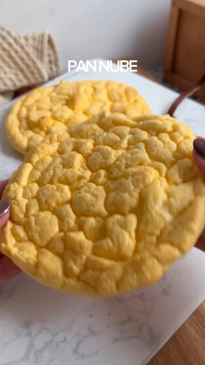 3 ideas de comida con 1 sola receta👉🏻pan nube🍞☁️ 

Si las ha