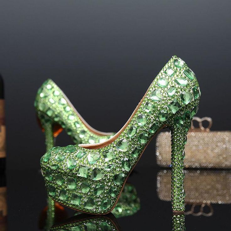 Womens Shiny Nightclub Super High Heels Wedding Bridal Rhine