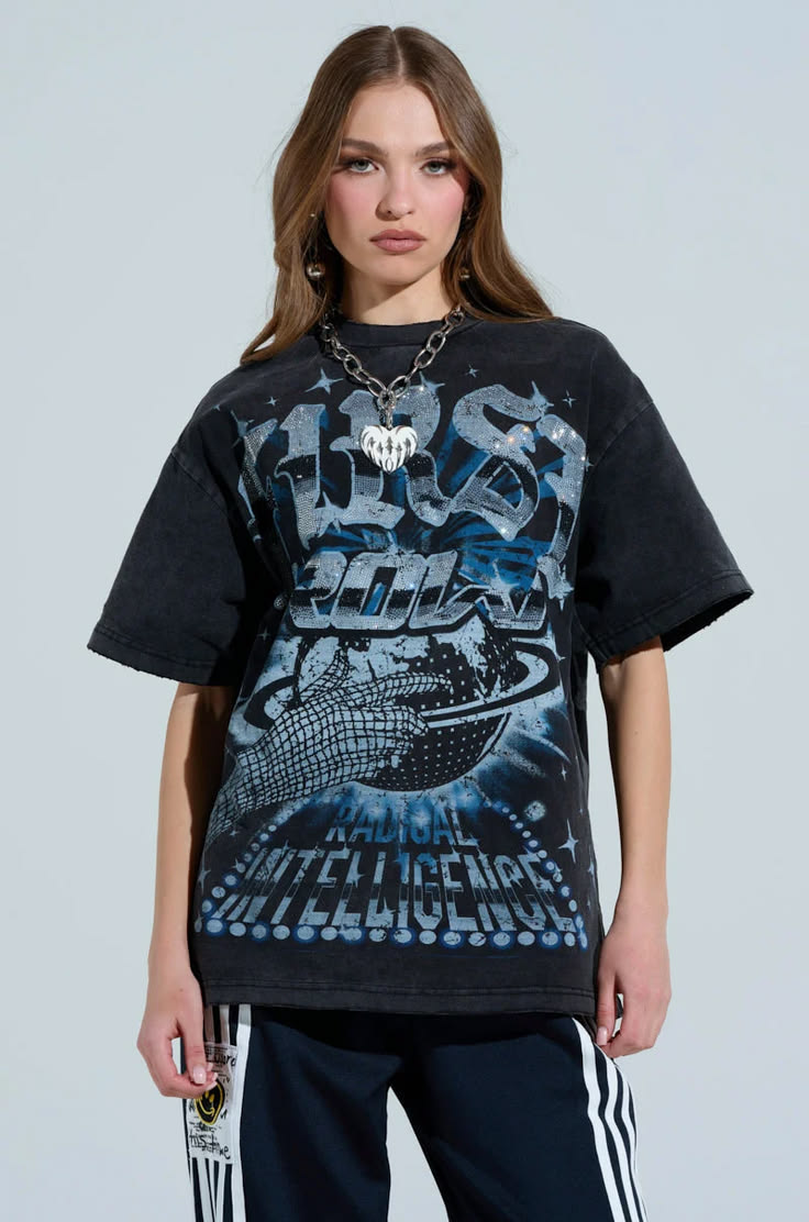 You're finna be in the pit with The First Row Rhinestone Emb