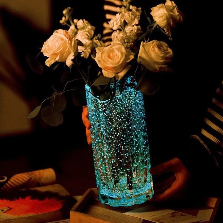 Luxury High-End Fluorescent Glass Vase Starry Sky Design Wat