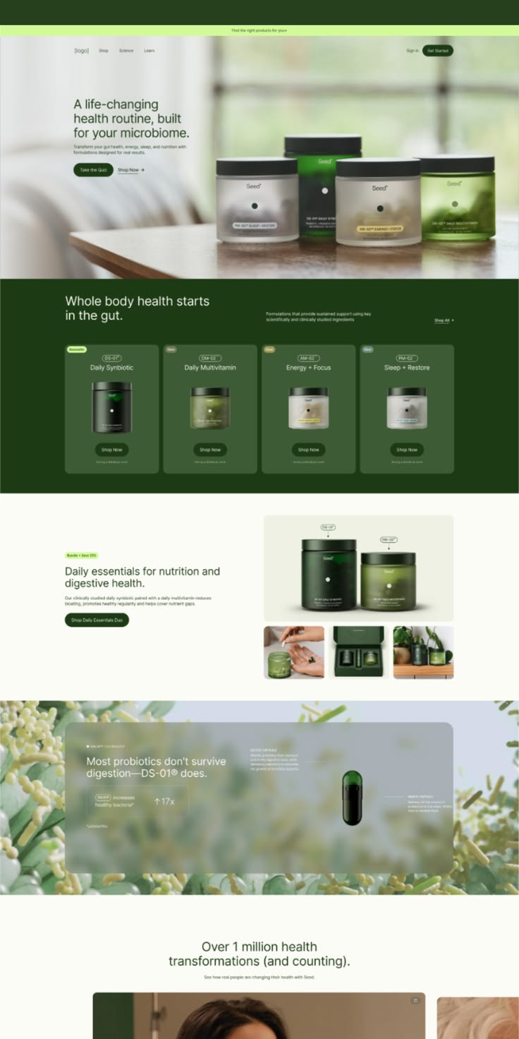 A modern, premium health and wellness website design inspire