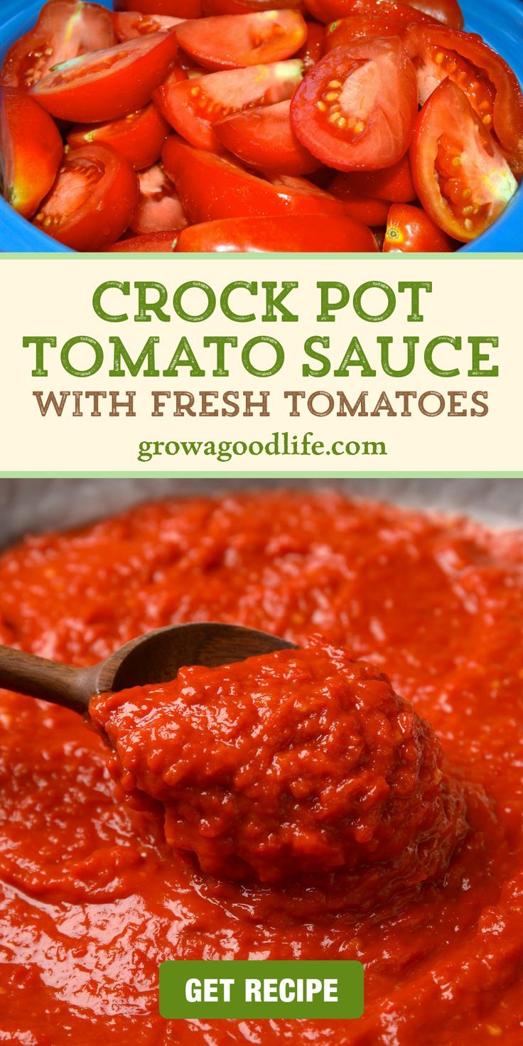 Enjoy homemade tomato sauce made with fresh tomatoes without