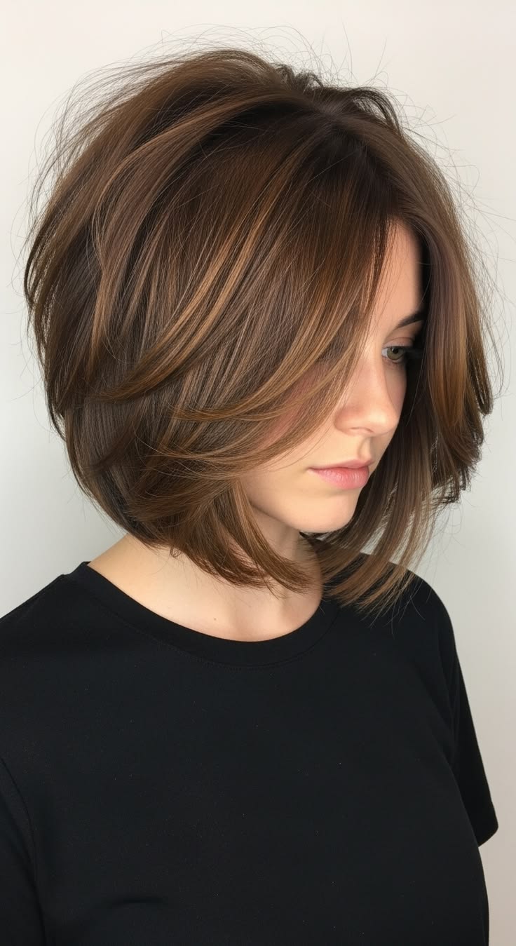 Give your hair a lift with this stunning stacked bob, featur