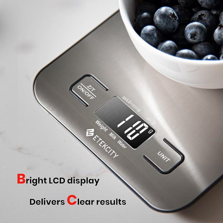 𝗘𝗳𝗳𝗼𝗿𝘁𝗹𝗲𝘀𝘀 𝗪𝗲𝗶𝗴𝗵𝗶𝗻𝗴: Supports 5 units (oz/lb:oz/fl'oz/g/mL),