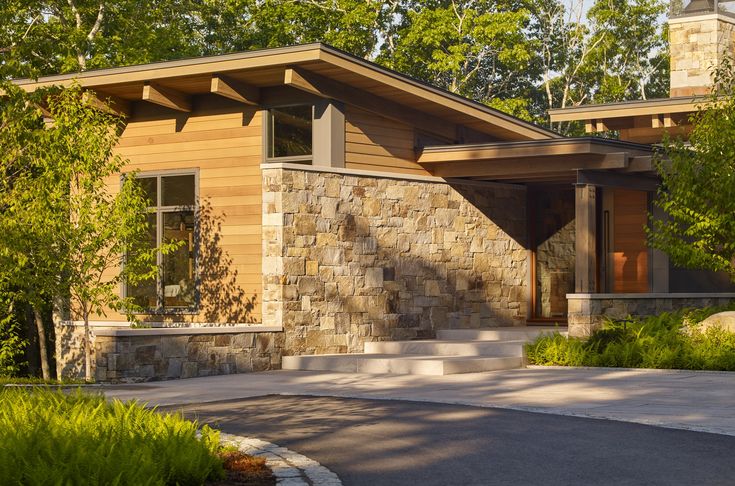 This vacation home is perched high on a cliffside in rural M