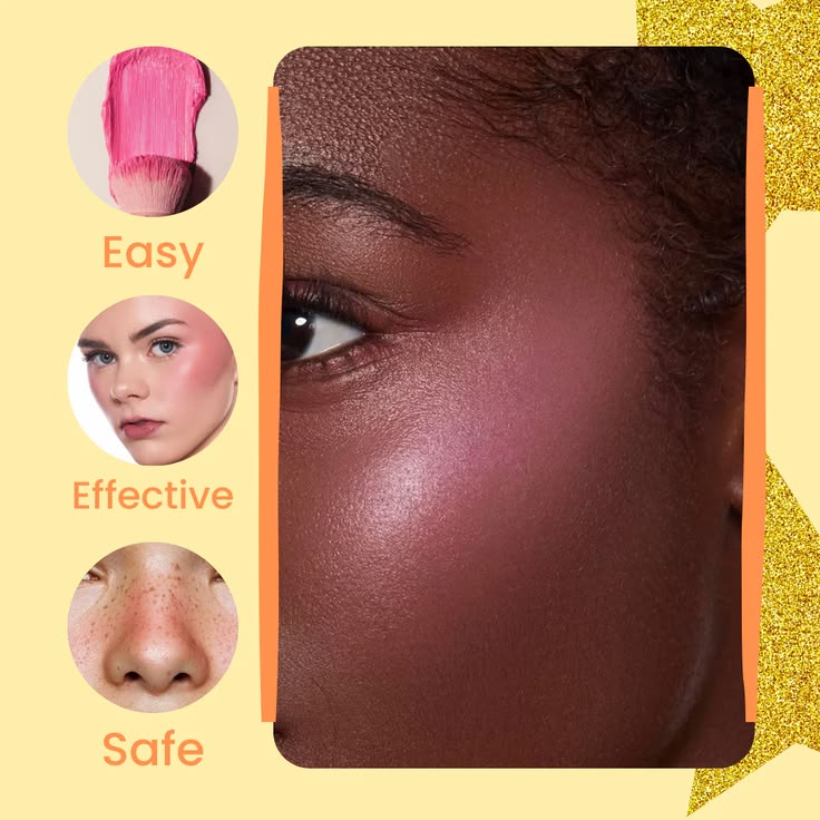 Cream Blush for Radiant Glow - STAR ⭐️ Easy Application & Al