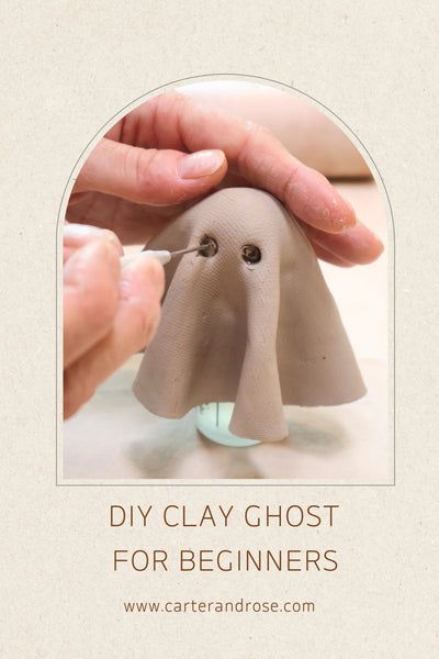 Looking for an easy halloween project for kids? Clay ghosts 