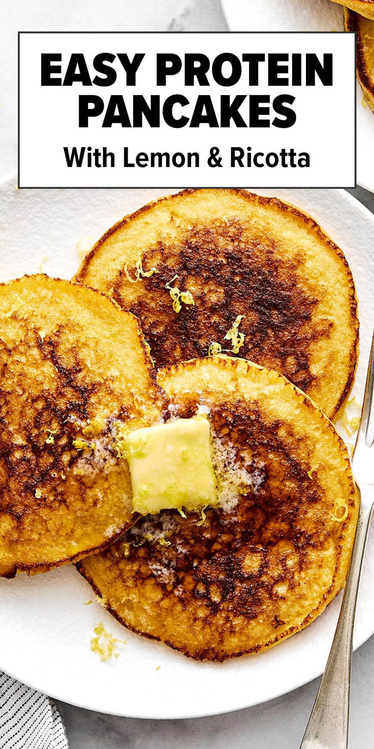 These lemon ricotta protein pancakes are the ultimate feel-g