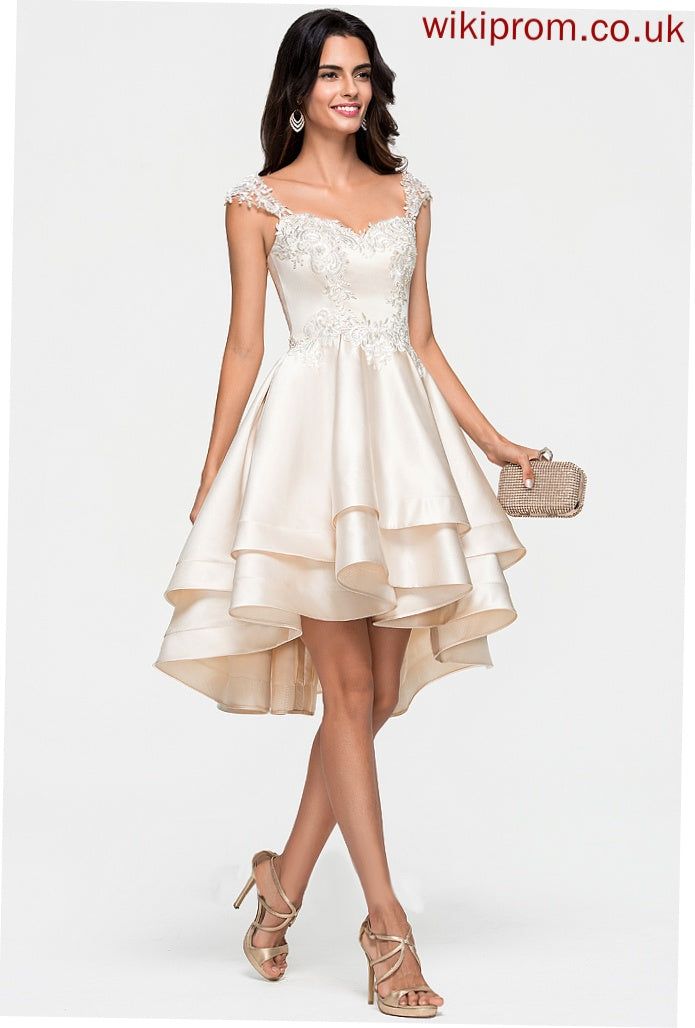 Buy With Beading Ruffles Lace Sweetheart Dress Brittany Asym