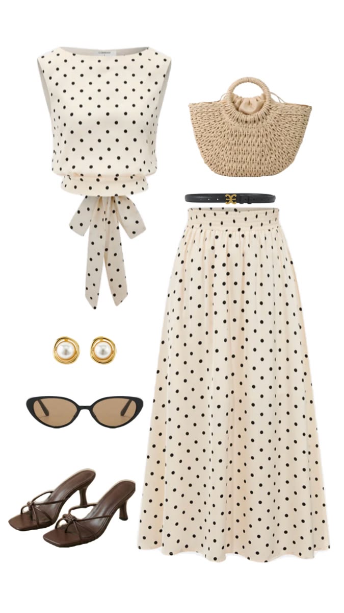 #oldmoneyfit #vacationoutfit #outfitinspo #inspo #polkadot