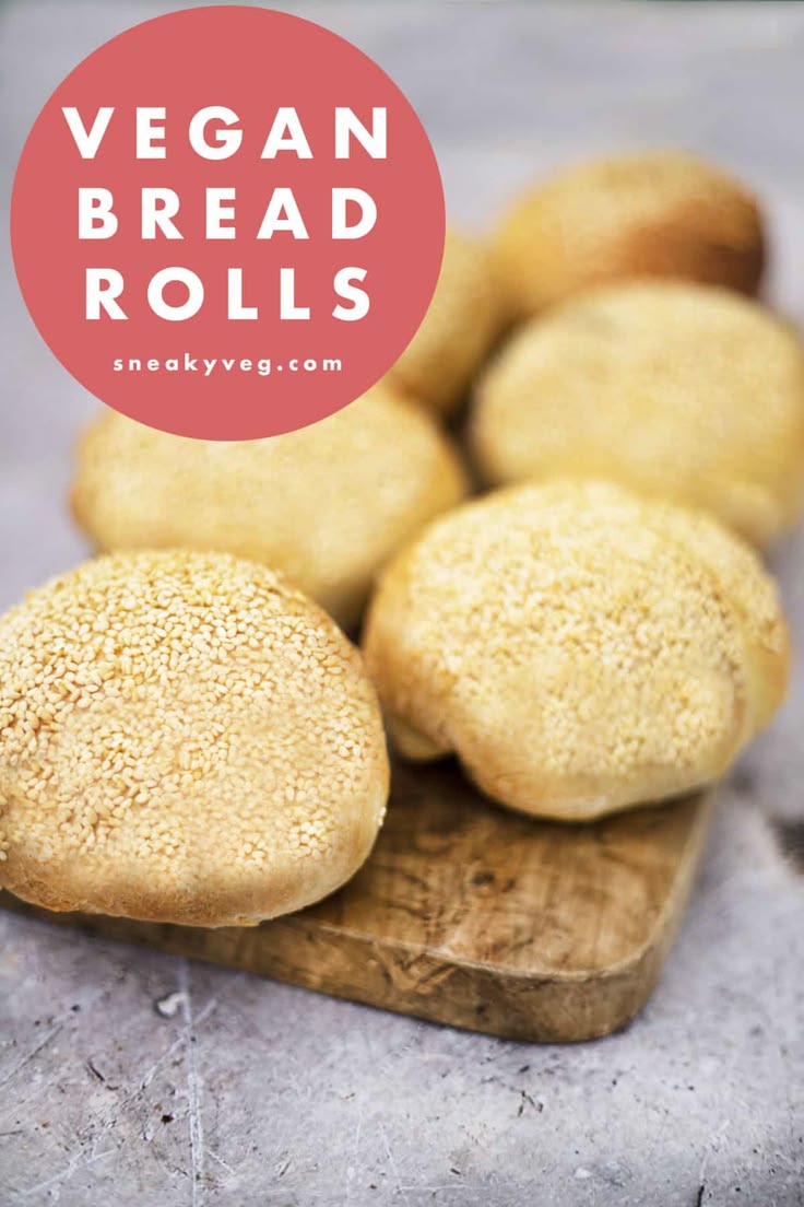 These homemade vegan bread rolls are perfect to use as burge
