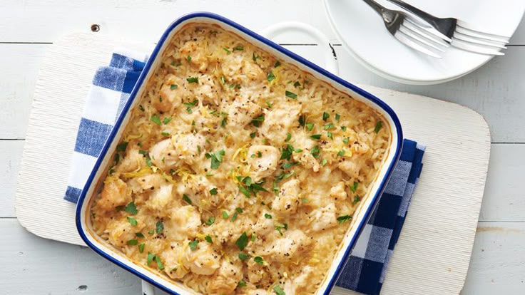 This all-in-one Parmesan crusted chicken and rice bake makes