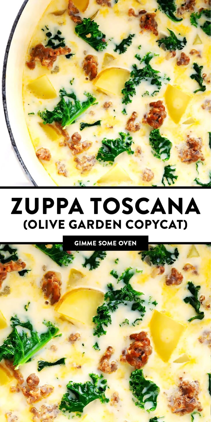 The BEST Zuppa Toscana soup recipe, inspired by the Olive Ga