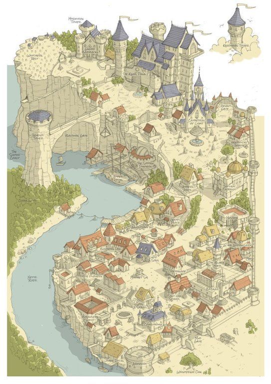 Homebrew map of Baldurs Gate I made for our campaign. : worl